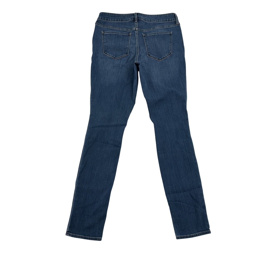 Old Navy Pop Icon Skinny Jeans Women 10 Long Distressed Ripped Blue Denim Grunge